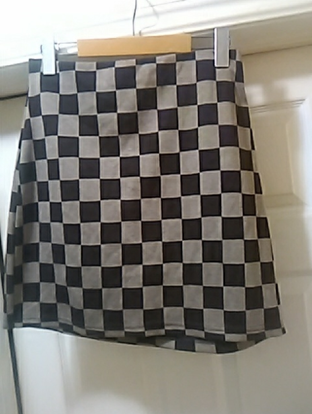 💲1⃣▶▶Ardene Checkerboard Mini Skirt - Brown Tan